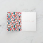 トレンディー「Joy」ボホバウブル写真クリスマス シーズンカード (内部)