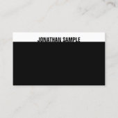 トレンディーB&Wモダンエレガント白黒テンプレート 名刺 (正面)