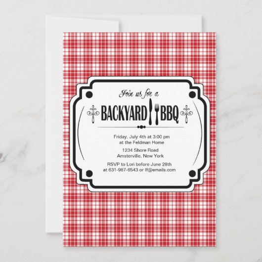 トレンディーBBQ招待状 招待状 (正面)