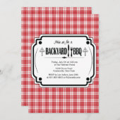 トレンディーBBQ招待状 招待状 (正面/裏面)