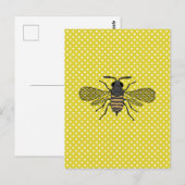 トレンディーBEEイエロー水玉模様パターンギフトデコール新規 ポストカード (正面/裏面)