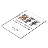 トレンディーBFFフォトコラージュフレンド最高のフォーエバー引用文 ノートブック (左側)