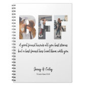 トレンディーBFFフォトコラージュフレンド最高のフォーエバー引用文 ノートブック (正面)