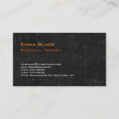 トレンディーBlackboardパーソナルフィットネストレーナースポーツ 名刺 (裏面)