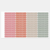 トレンディーBoho防水名ラベル ラベル (シート)