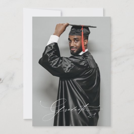 トレンディーBUDGET写真卒業のお知らせ 案内状 (正面)