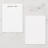 トレンディーCalligraphed Script Nameテンプレート ノートカード (正面/裏面)