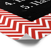 トレンディーChevron Classroom Rulesポスター ポスター (角)