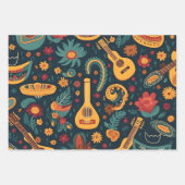 トレンディーCincoDeMayo Patternでフィエスタをゲット ラッピングペーパーシート (正面2)