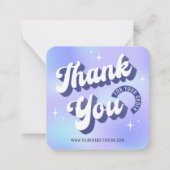 トレンディーGroovyホログラフィックビジネスサンキューカード ノートカード (正面)