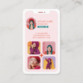 トレンディーInstagram 後を追 Meフォトグリッドデザイン 名刺 (正面)