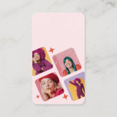 トレンディーInstagram 後を追 Meフォトグリッドデザイン 名刺 (裏面)