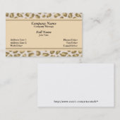 トレンディーLeopard名刺テンプレート 名刺 (正面/裏面)