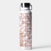 トレンディーMCMハーフムーンパターン(赤面名ブロック) ウォーターボトル (背面)