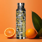 トレンディーMCMハーフムーンパターン(金ゴールド名ブロック付) ウォーターボトル