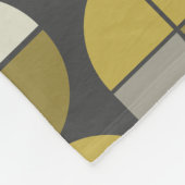 トレンディーMCMハーフムーンパターン(金ゴールド名ブロック付) フリースブランケット (角)