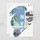 トレンディーNYCニューヨークシティモダンアポップ・アートのートニー ポストカード (正面/裏面)