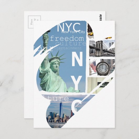 トレンディーNYCニューヨークシティモダンアポップ・アートのートニー ポストカード (正面/裏面)