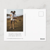 トレンディーOval写真モダン日付ポストカードの保存 ポストカード (裏面)