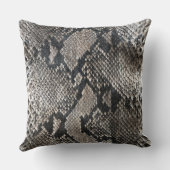 トレンディーPythonスネークスキン – リッチエレガントファッション クッション (裏面)