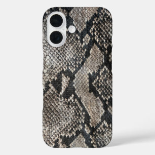 トレンディーPythonスネークスキン – リッチエレガントファッション iPhone 16ケース