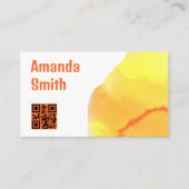 トレンディーQRコードクール抽象芸術の淡色 名刺 (正面)