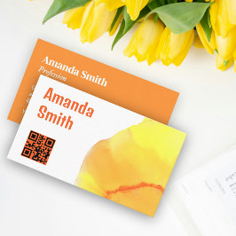 トレンディーQRコードクール抽象芸術の淡色 名刺