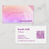 トレンディーQRコードクール抽象芸術カラフルビジネスカー 名刺 (正面/裏面)