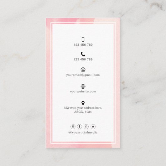 トレンディーQRコードソーシャルメディア抽象芸術パーソナル 名刺 (裏面)