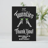 トレンディーRIP To My Twenties 30th Birthdayパーティー サンキューカード (スタンド正面)
