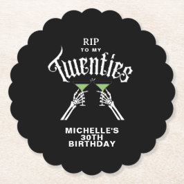 トレンディーRIP To My Twenties 30th Birthdayパーティー ペーパーコースター