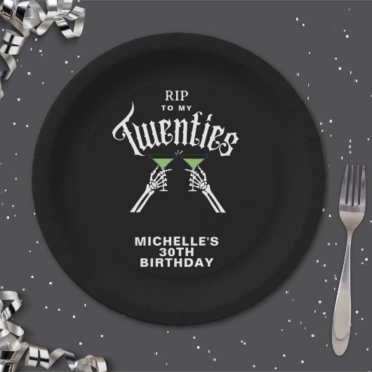 トレンディーRIP To My Twenties 30th Birthdayパーティー ペーパープレート