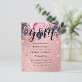 トレンディーROSEGOLD結婚のメタリックピンクのネイビーグリッター (スタンド正面)