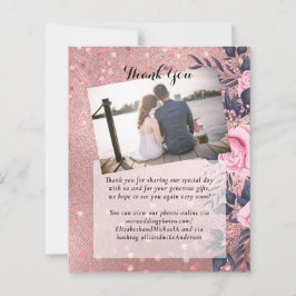 トレンディーROSEGOLD結婚のメタリックピンクのネイビーグリッター