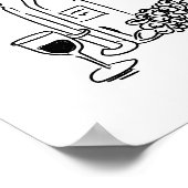 トレンディーScribble Doodleスクリプト結婚の歓迎 ポスター (角)