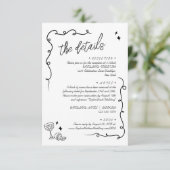 トレンディーScribble Doodleスクリプト結婚の詳細 エンクロージャーカード (スタンド正面)