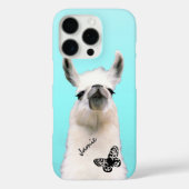 トレンディーSnooty llama蝶あなたの名前または引用文 Case-Mate iPhoneケース (裏面)