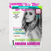 トレンディーSweet sixteen誌カバー招待状 招待状 (正面/裏面)