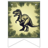 トレンディーTレックス恐竜パーティーのバンティングバナー バンティングフラッグ (第3の旗)