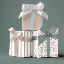 トレンディーTaupeスクリプトタイポグラフィBohoベビーシャワー