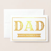 トレンディーTpography Foil父の日 箔カード (封筒付き正面)