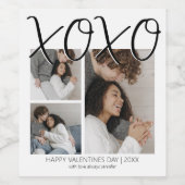 トレンディーXOXOフォトコラージュ ワインラベル (シングルラベル)