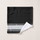 トレンディーZブラック バスタオルセット (ウォッシュタオル)