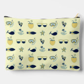 トレンディ夏のシンボルパターンモノグラム アクセサリーポーチ (裏面)