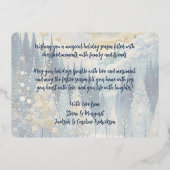 トレンディ アーティスティック クラシック ウィンター ワンダーランド アート ゴールド 箔シーズンカード (裏面)