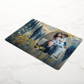 トレンディ アーティスティック クラシック ウィンター ワンダーランド アート ゴールド 箔シーズンカード (回転した状態)