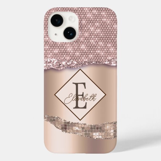トレンディ カッパーダイヤモノグラム Case-Mate iPhoneケース (裏面)