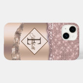 トレンディ カッパーダイヤモノグラム Case-Mate iPhoneケース (裏面 (横))