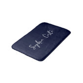トレンディ スクリプト モダン カスタム署名 名前 青 バスマット (アングル)