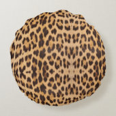 トレンディ スタイリッシュ ワイルド サファリ ファッション ヒョウ柄 ラウンドクッション (裏面)